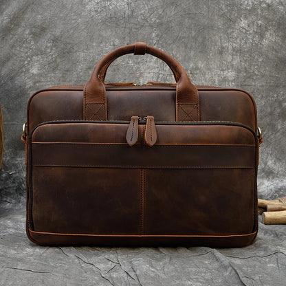 Vintage leather briefcase bag