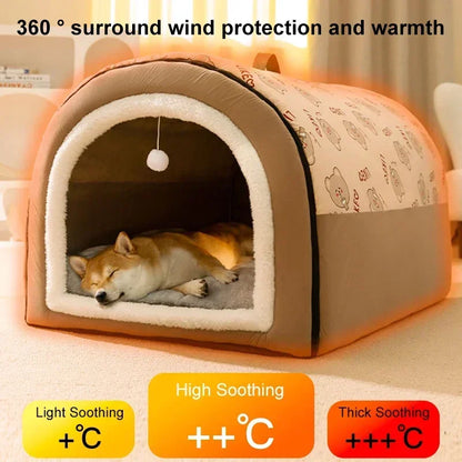 Dog House with Mat Detachable Washable