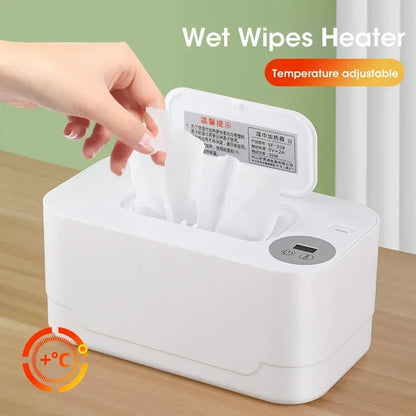 Baby Wipe Warmer Heater with LED Display Wet Towel Dispenser Portable