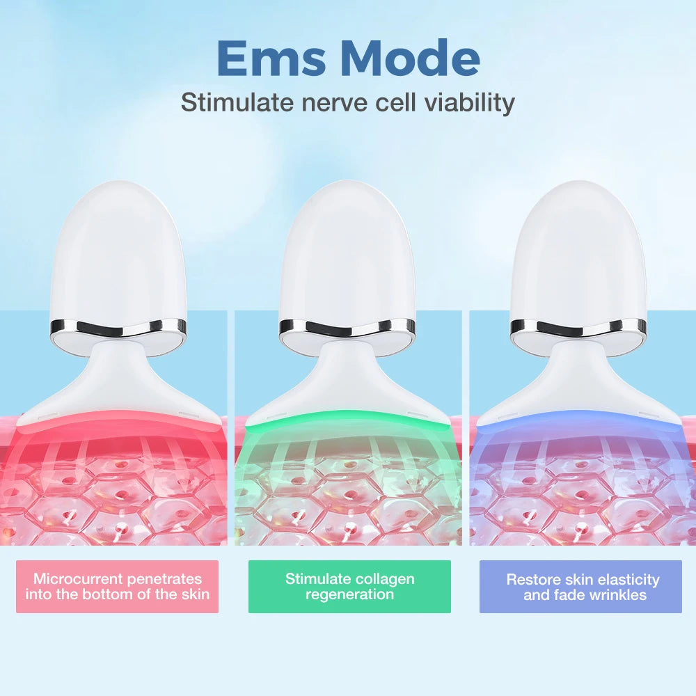 Electric Neck Face Beauty Device LED Photon Therapy Skin