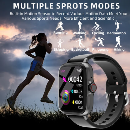 1.83'' Waterproof Smart Watch with Message Answer Call Sleep Monitoring Sports Pedometer