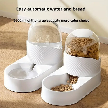 Pet Automatic Feeder Water Dispenser Set