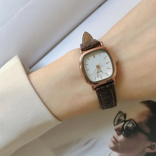 Women Quartz Watch Vintage Square