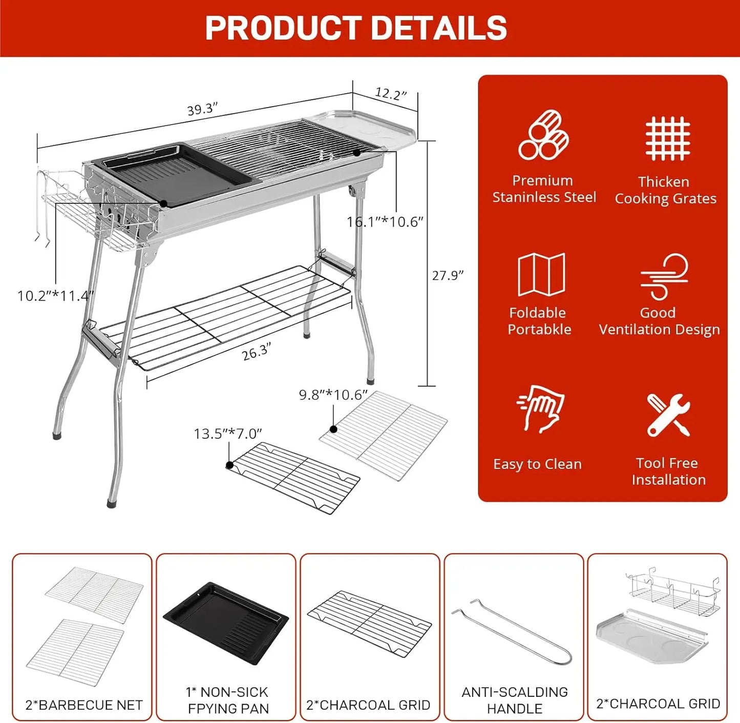 Portable Charcoal Grill