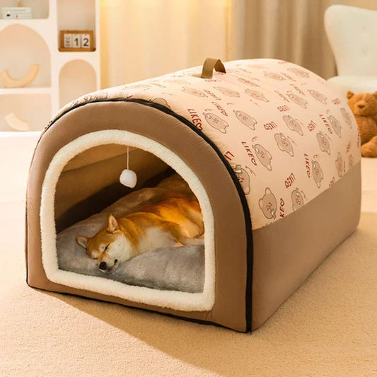 Dog House with Mat Detachable Washable