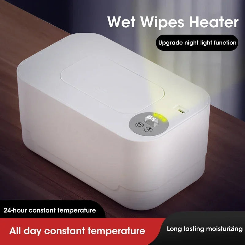 Baby Wipe Warmer Heater with LED Display Wet Towel Dispenser Portable