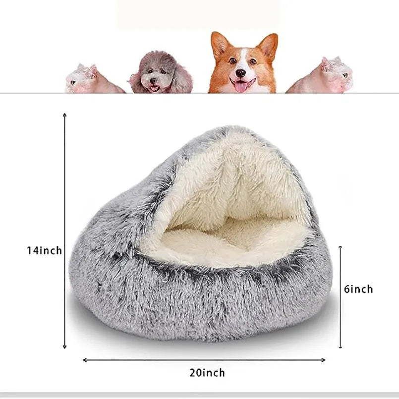 Soft Plush Pet Bed with Cover