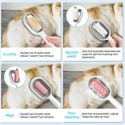 Pet Grooming Brush Cleaning Massage