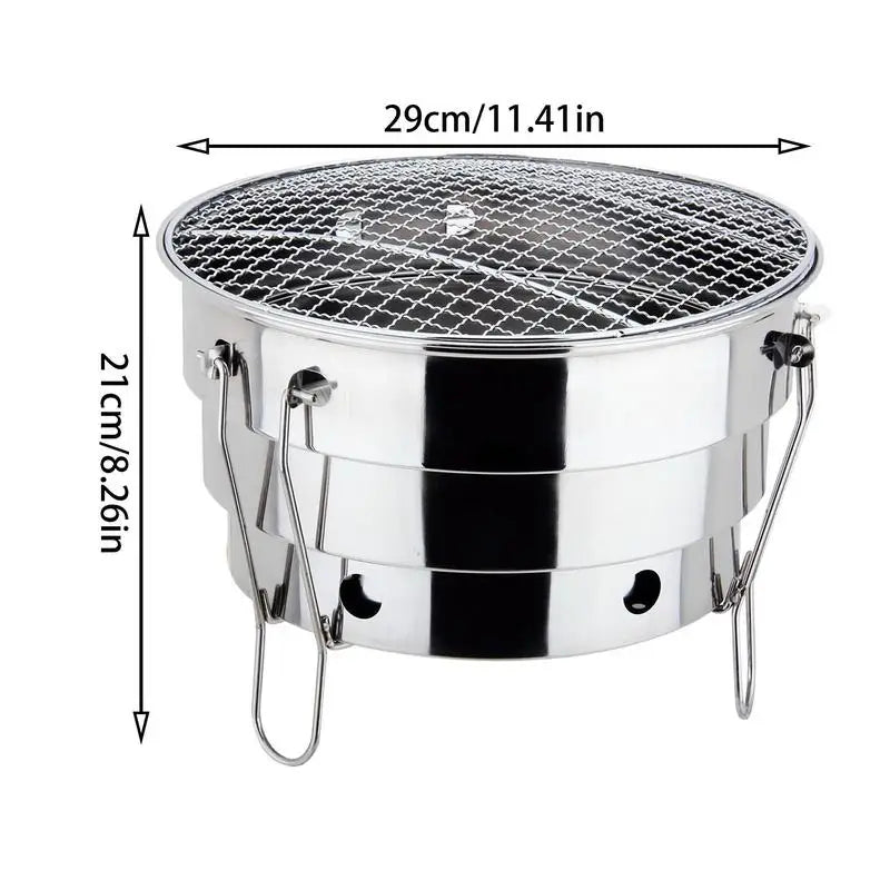 Portable Outdoor Grill Folding Split Stainless Steel Fire