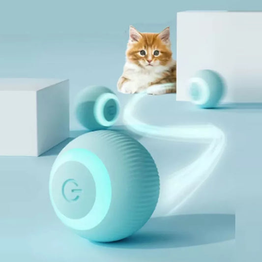 Juguetes eléctricos de bolas para gatos, juguetes inteligentes para gatos con ruedas automáticas