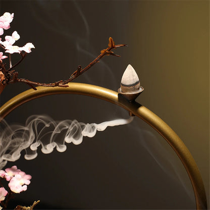 Wood Incense Burner with USB Led Light