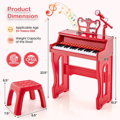 Music Piano Keyboard Kids Learning Toy Instrument with Microphone