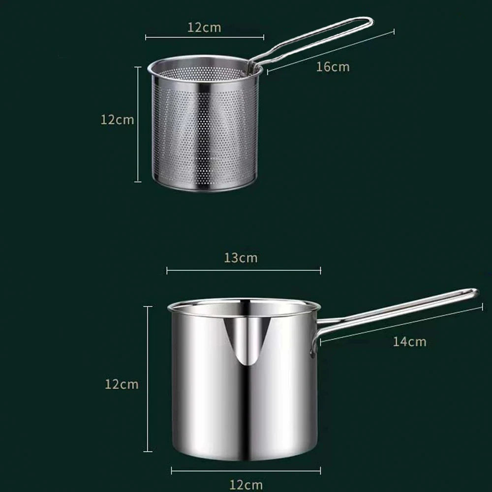 Stainless Steel Deep Fryer With Frying Basket Multifunctional