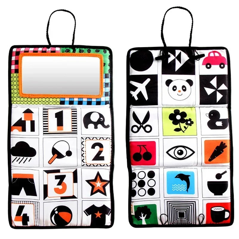 Black and White Newborn Mirror Toys Montessori Development Crawl