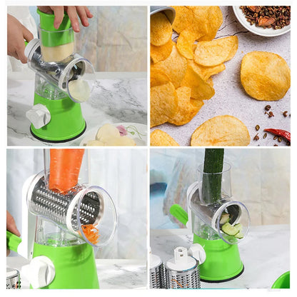 Hand-operated Multi-function Drum Vegetable Chopper