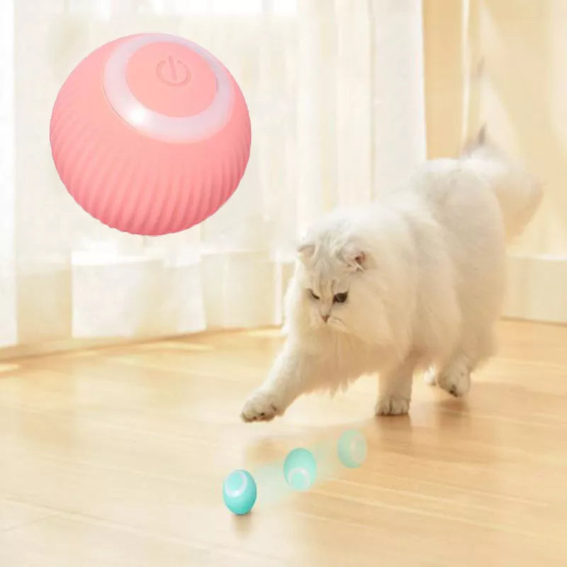 Juguetes eléctricos de bolas para gatos, juguetes inteligentes para gatos con ruedas automáticas