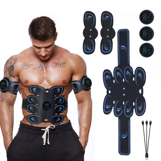 Electronic Muscle Toner EMS Stimulator Abdominal Toning Belt Abs Muscle Training Device