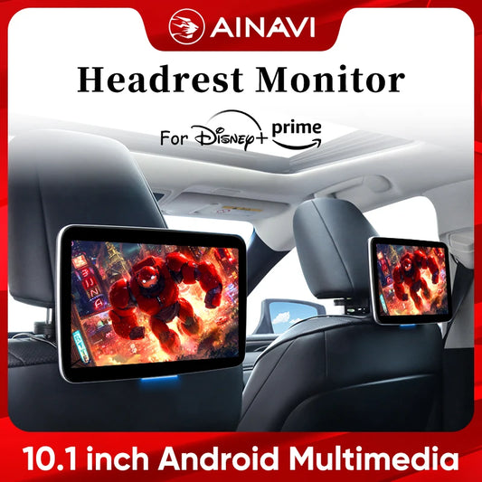 10.1 inch Car Headrest TV  Android 11 Touch Screen Multimedia Entertainment Tablet