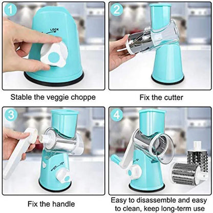 Hand-operated Multi-function Drum Vegetable Chopper