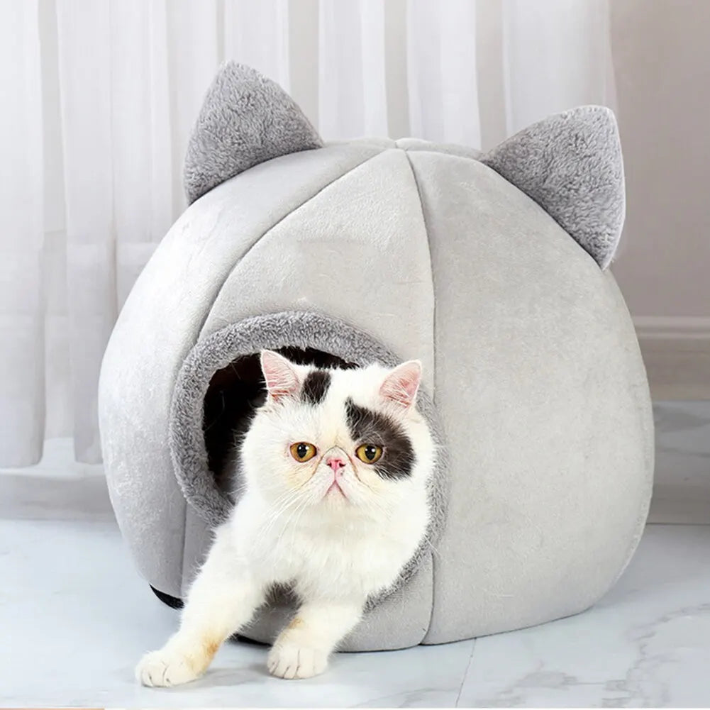 Pet Tent Cave Bed for Cats Small Dogs Self-Warming Cat