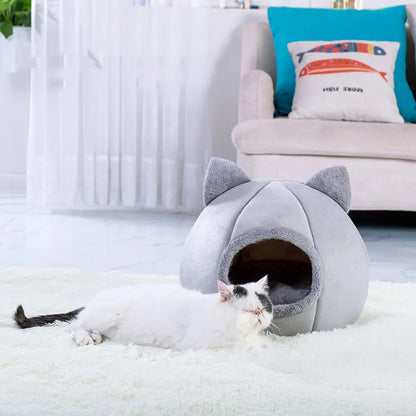 Pet Tent Cave Bed for Cats Small Dogs Self-Warming Cat