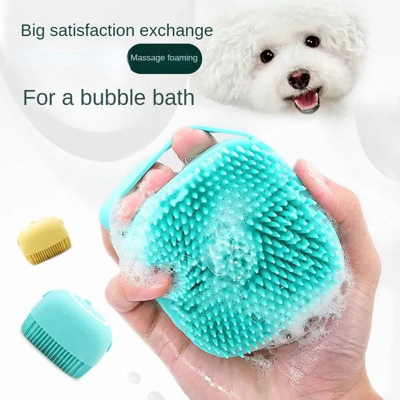 Bathroom Puppy Big Dog Cat Bath Massage Gloves Brush Soft