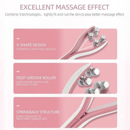 EMS Face Massager Roller Y Shape Face Lifting Device