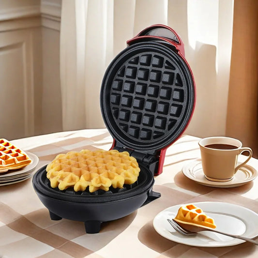 Mini Waffle Maker With A Non-Stick Surface For Quick Breakfasts Desserts