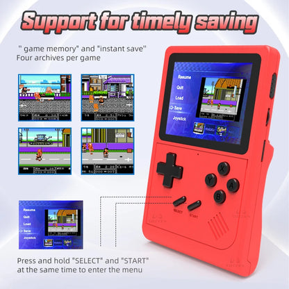 GB300 Retro Handheld Video Game Console 3.0 Inch Screen Portable