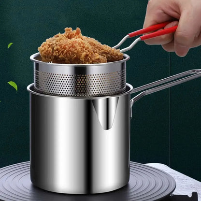 Stainless Steel Deep Fryer With Frying Basket Multifunctional