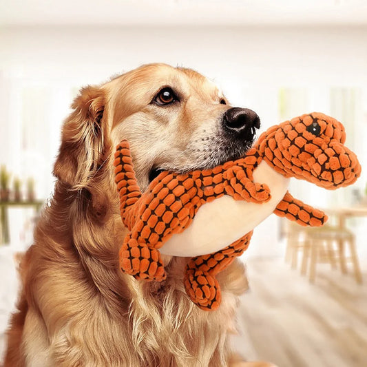 Gatos y perros, juguetes de dinosaurios de peluche para mascotas, juguetes para masticar para perros