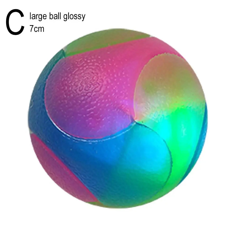 Pet Light Up Toy Ball Glowing LED Puppy Flashing Elastic Ball Toy