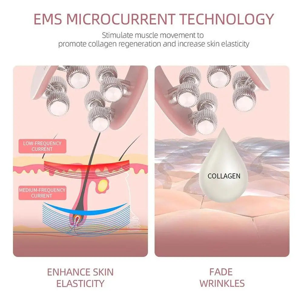 EMS Face Massager Roller Y Shape Face Lifting Device