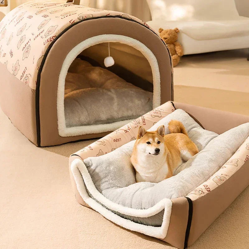 Dog House with Mat Detachable Washable