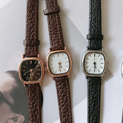 Women Quartz Watch Vintage Square