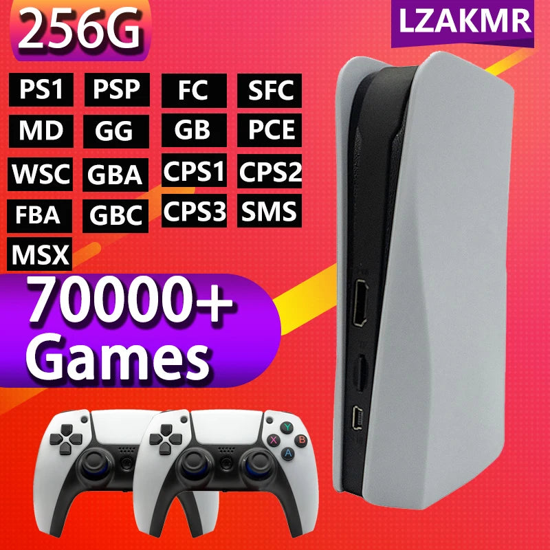 Classic Retro Arcade 256G Support 25 Simulators 70000+Game For PSP PS1 Home 4K TV Game Console