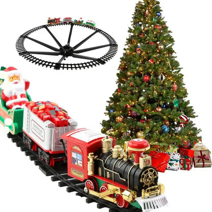 Christmas Train Set Electric Train Toy With Sound Light Railway