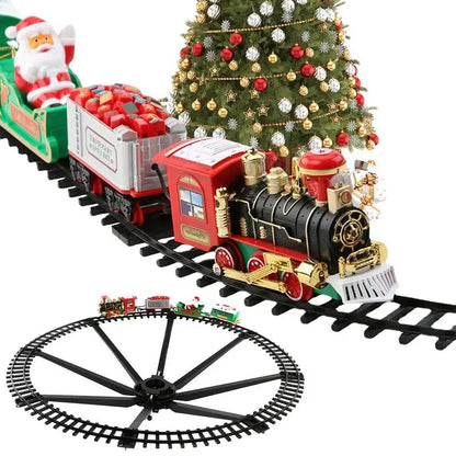 Christmas Train Set Electric Train Toy With Sound Light Railway