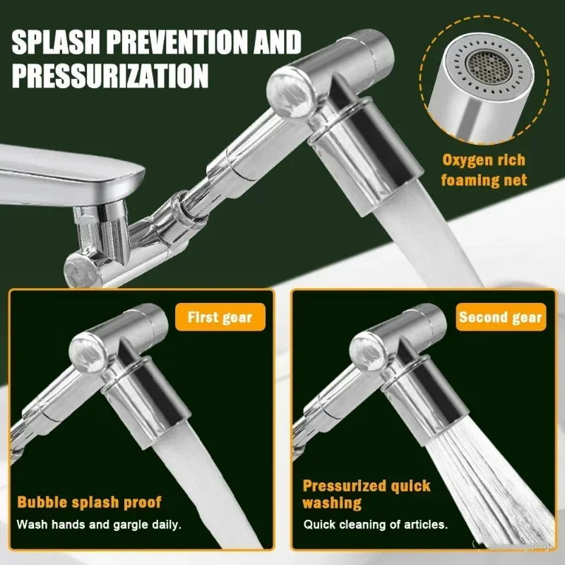 Faucet Extender Rotation Tap Aerator Modes Splash Filter