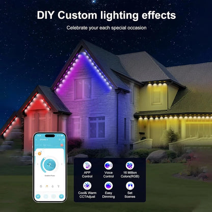 Permanent Outdoor Lights  LED Lights Festival Flashing  for Christmas Holiday Decorations