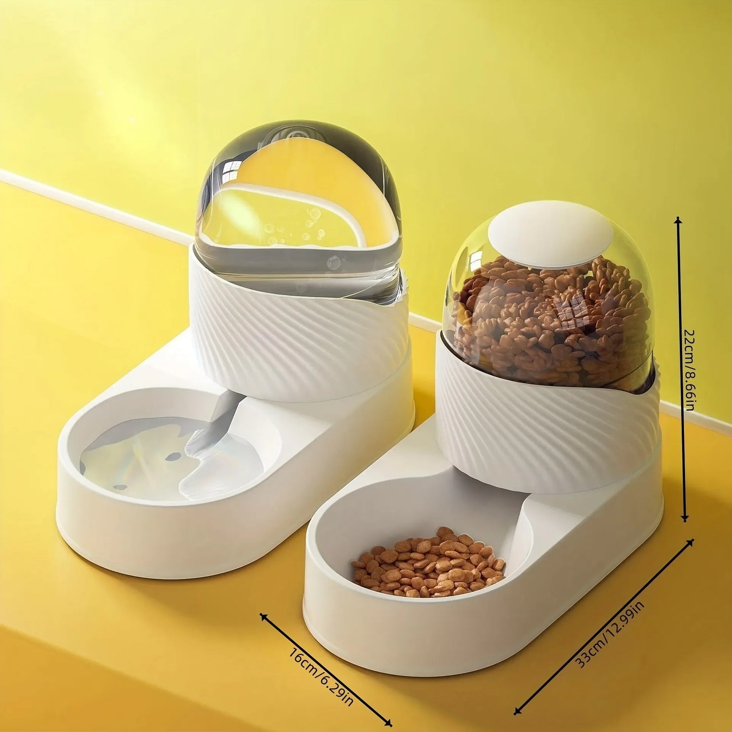 Pet Automatic Feeder Water Dispenser Set